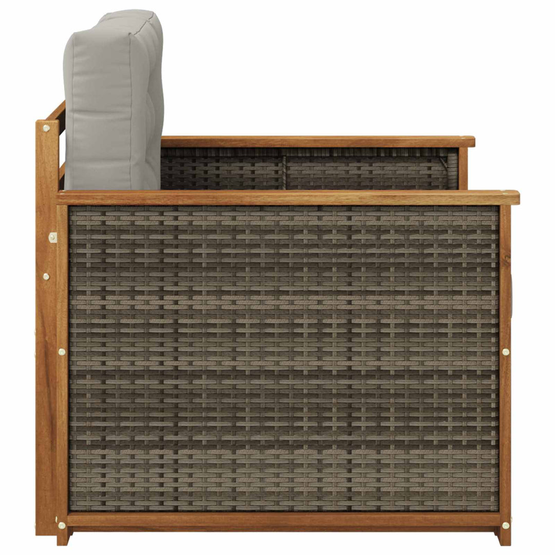Udendørs Mellem Sofa Massivt Akacietræ Naturfarvet