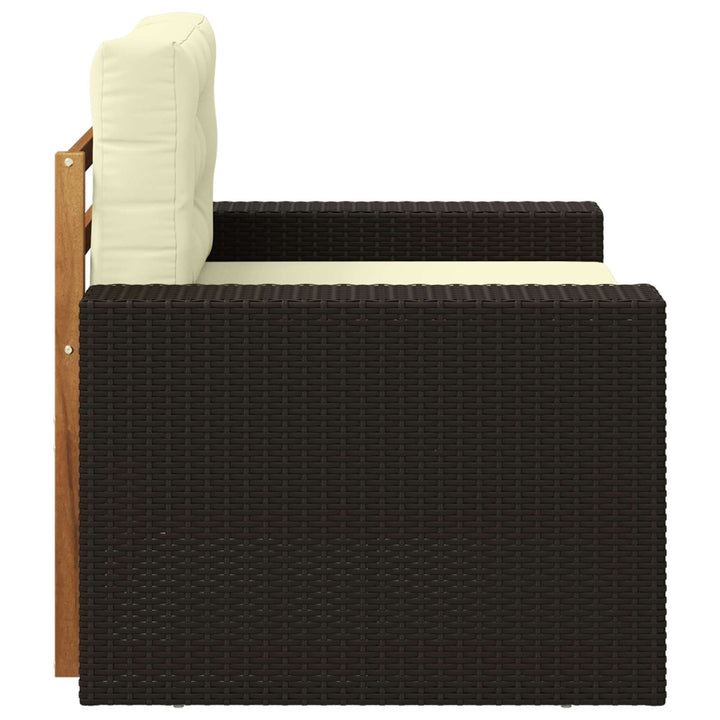 Udendørs Mellem Sofa Massivt Akacietræ Naturfarvet