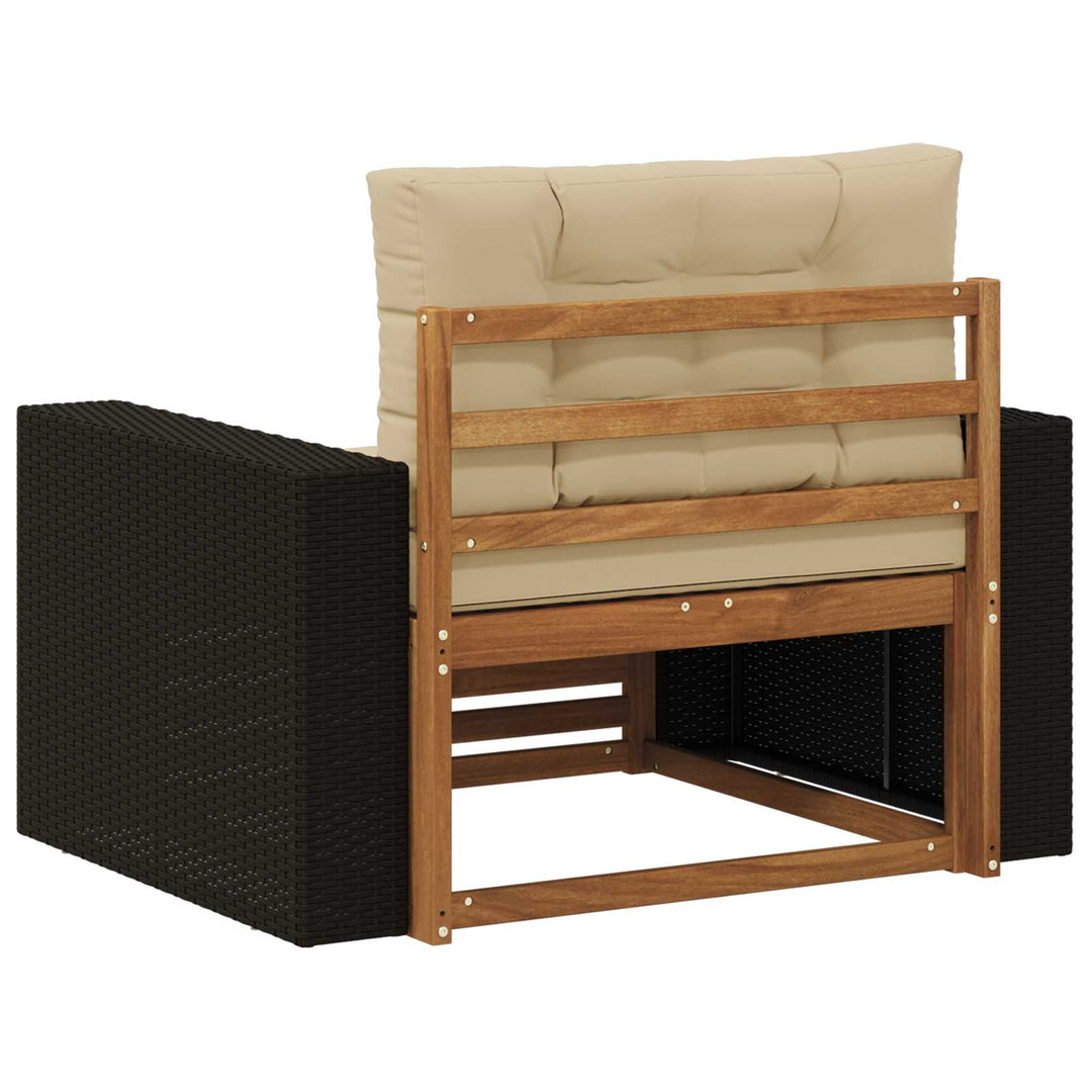 Udendørs Mellem Sofa Massivt Akacietræ Naturfarvet