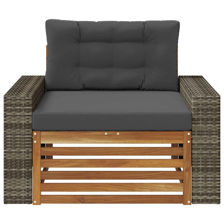 Udendørs Mellem Sofa Massivt Akacietræ Naturfarvet