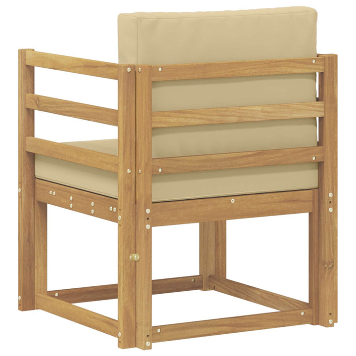 2 Stk Udendørs sofagruppe Polyester Hvid og Beige
