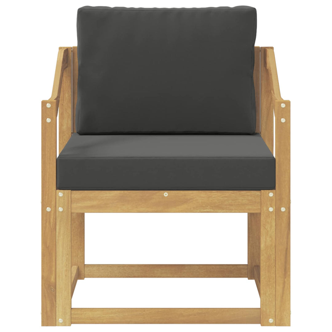 2 Stk Udendørs sofagruppe Polyester Hvid og Antracitgrå