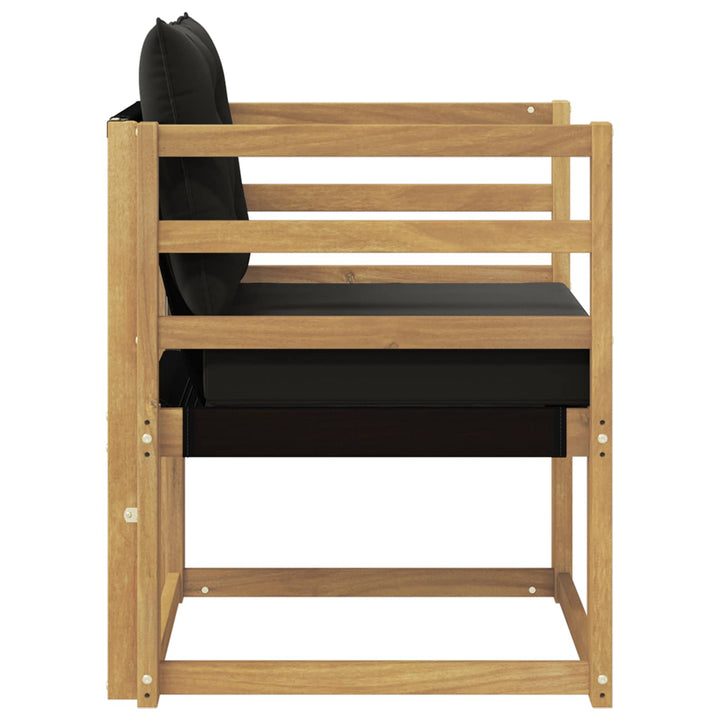Udendørs sofa Massiv akacietræ og Textilene Hvid