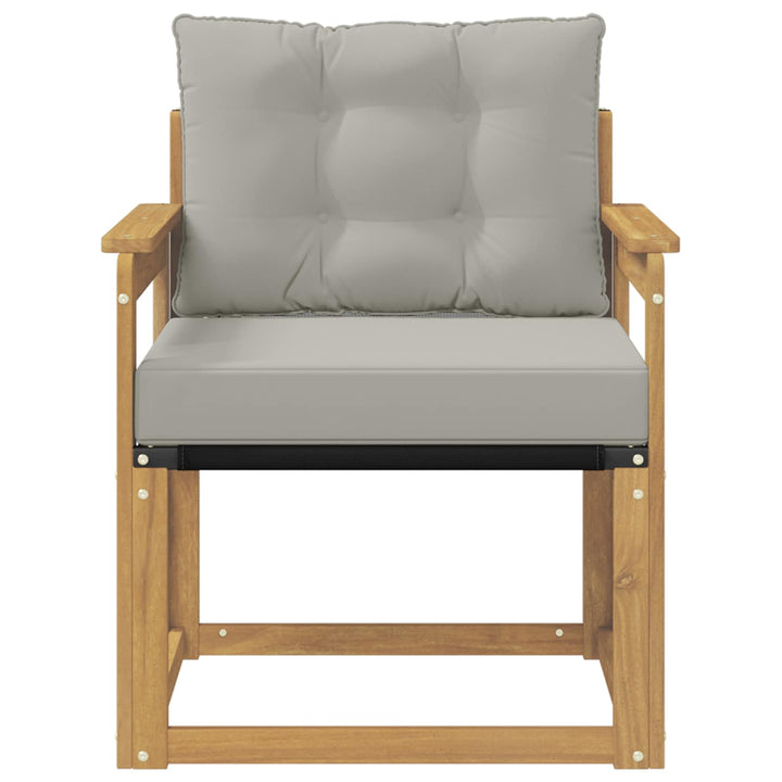 Udendørs sofa Massiv akacietræ og Textilene Hvid