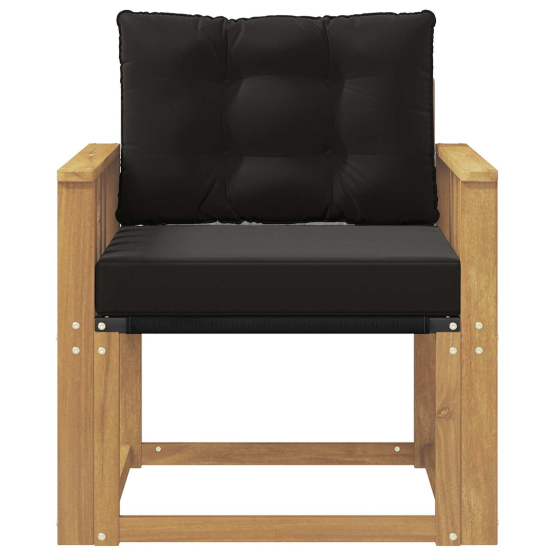 Udendørs sofa Massiv akacietræ og Textilene Hvid