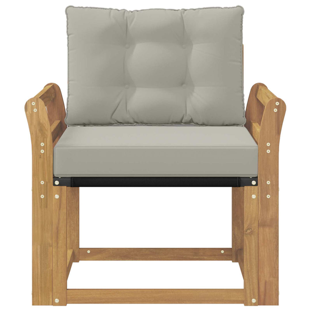 Udendørs sofa Massiv akacietræ og Textilene Hvid
