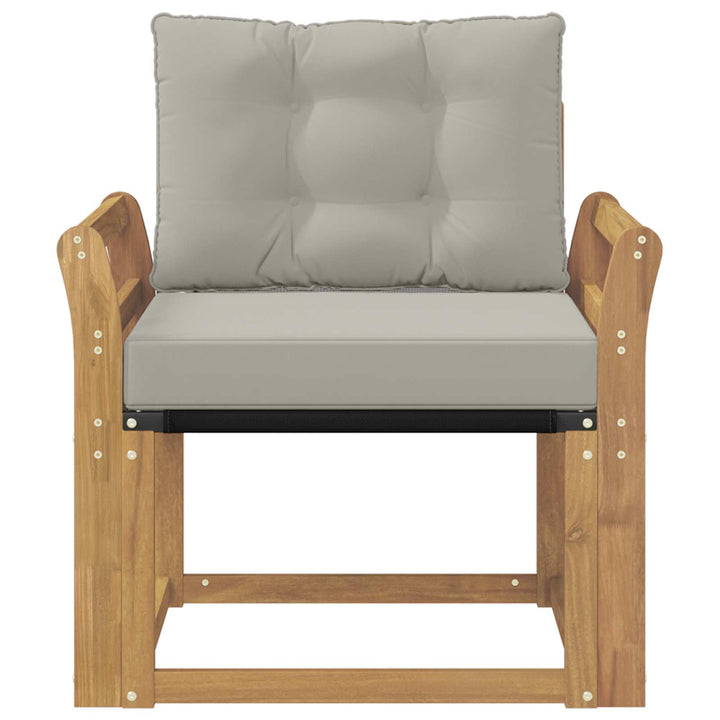 Udendørs sofa Massiv akacietræ og Textilene Hvid