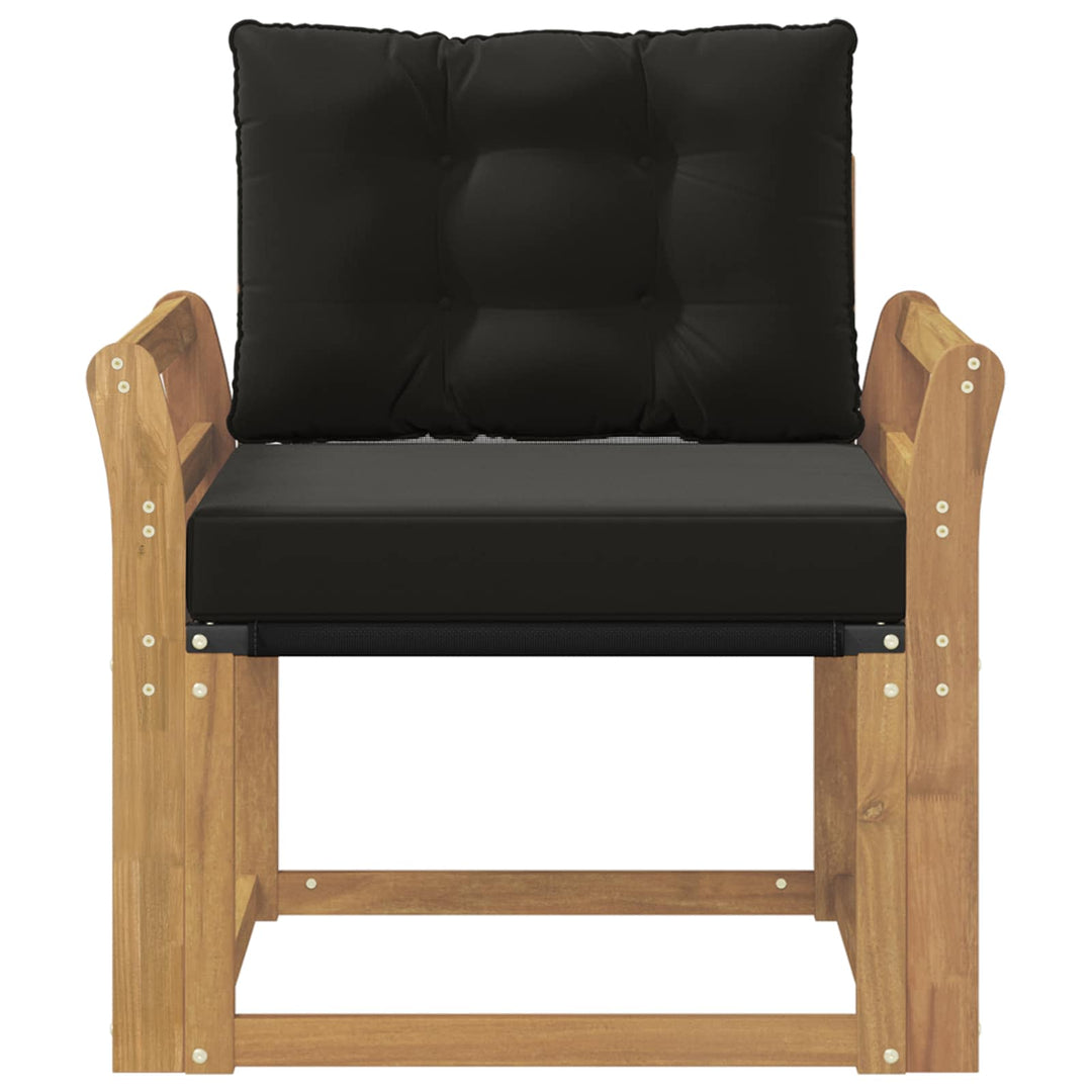 Udendørs sofa Massiv akacietræ og Textilene Hvid