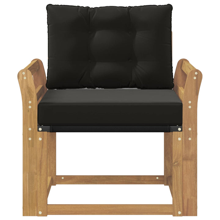 Udendørs sofa Massiv akacietræ og Textilene Hvid