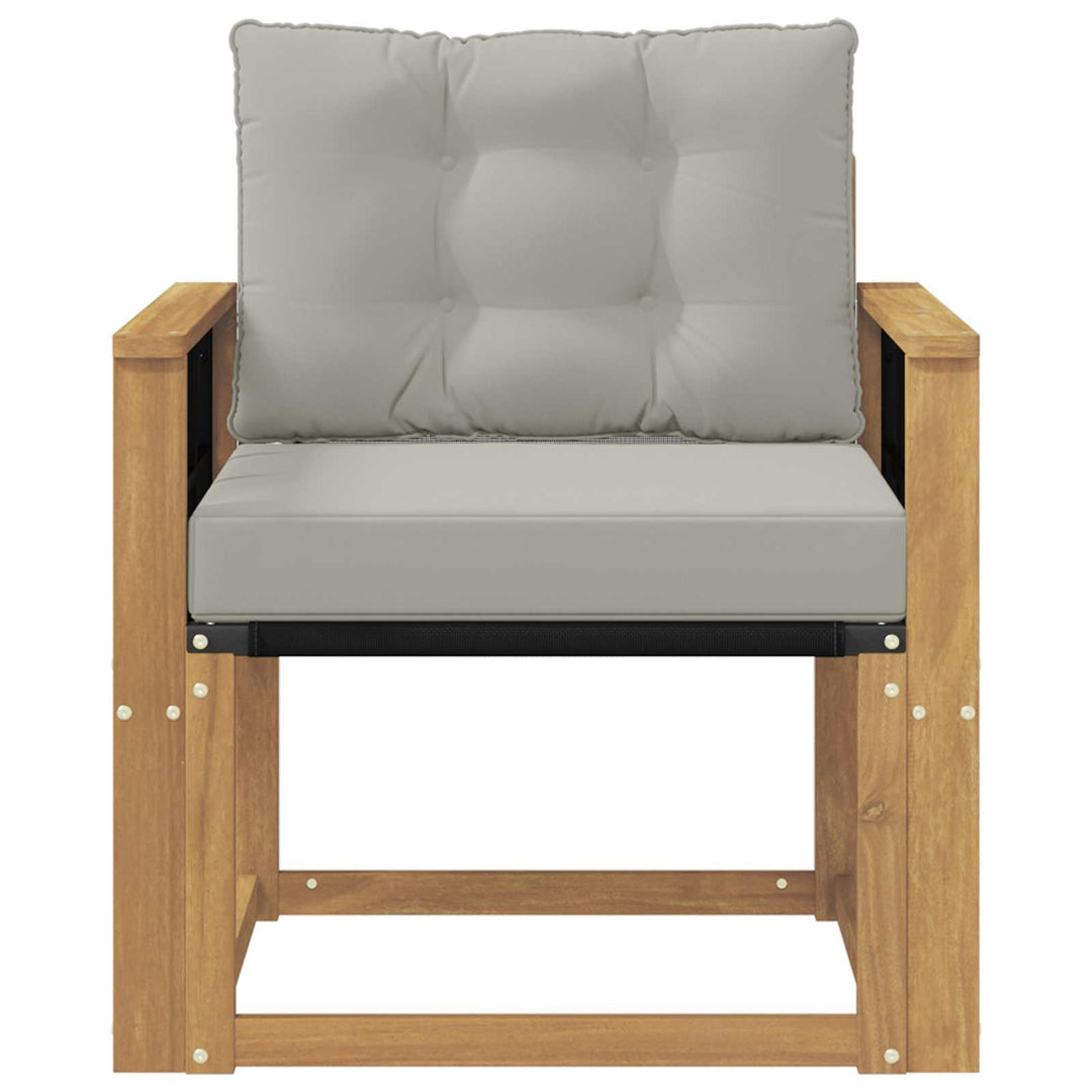 Udendørs sofa Massiv akacietræ og Textilene Hvid