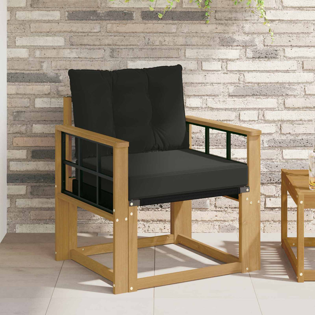Udendørs sofa Massiv akacietræ og Textilene Hvid