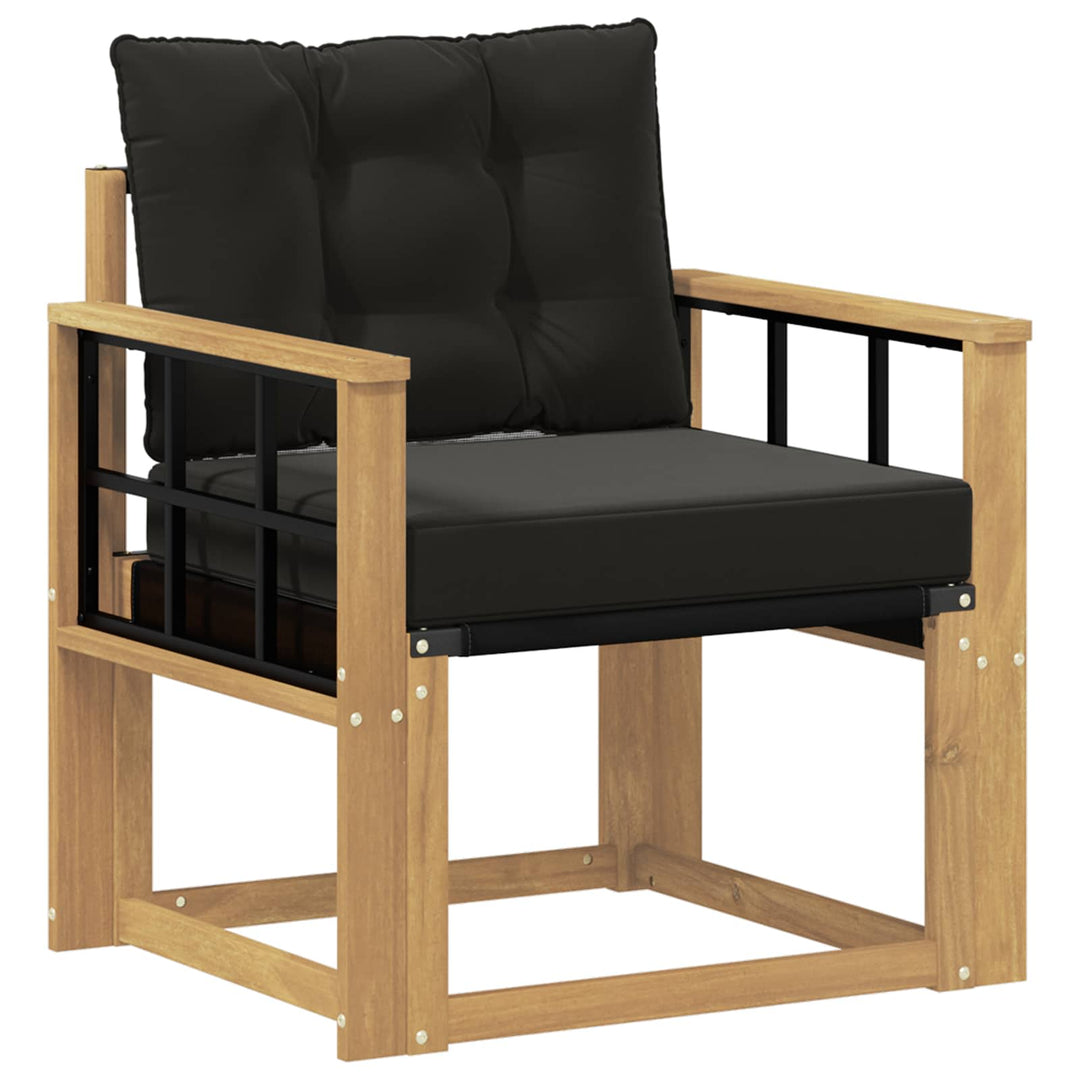 Udendørs sofa Massiv akacietræ og Textilene Hvid
