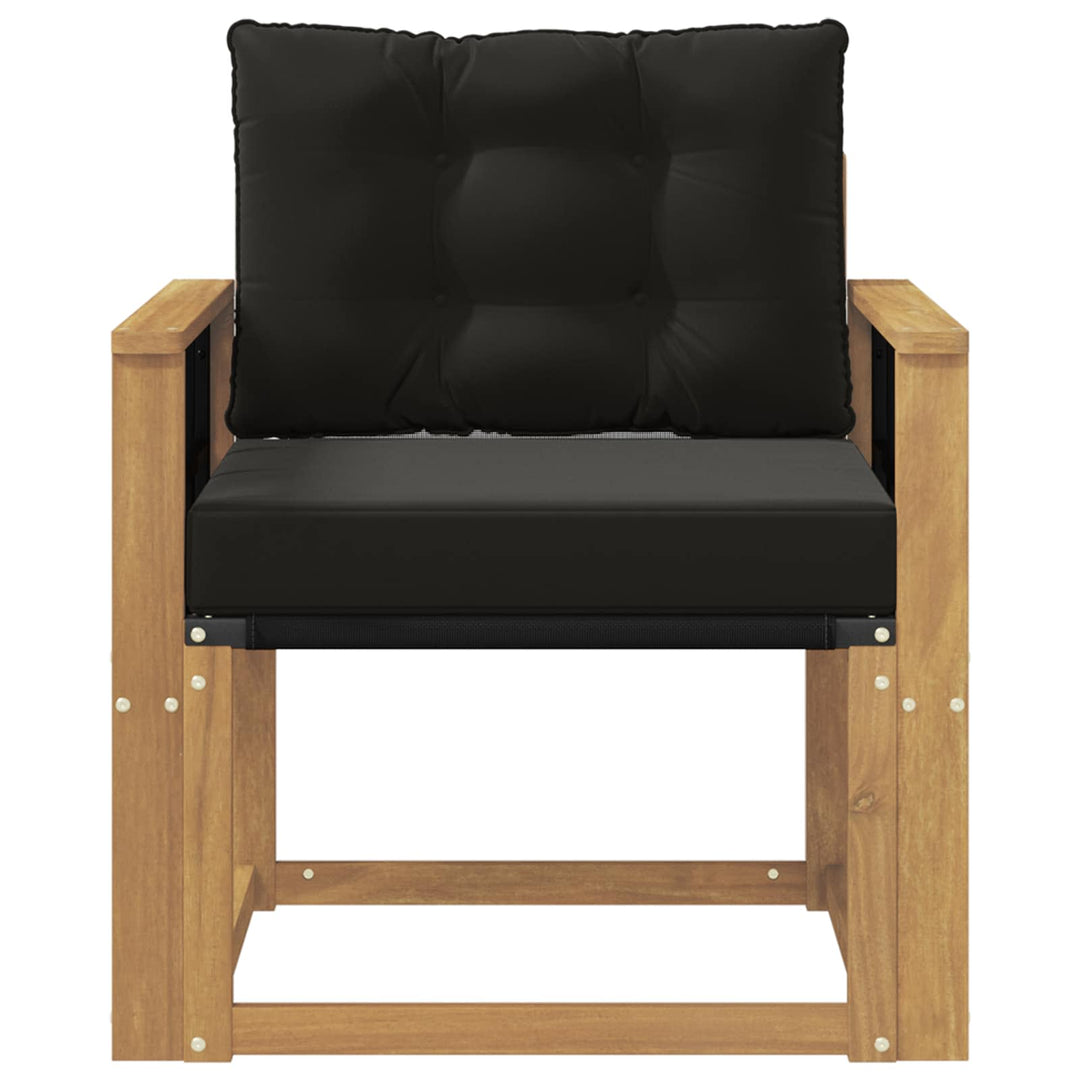 Udendørs sofa Massiv akacietræ og Textilene Hvid