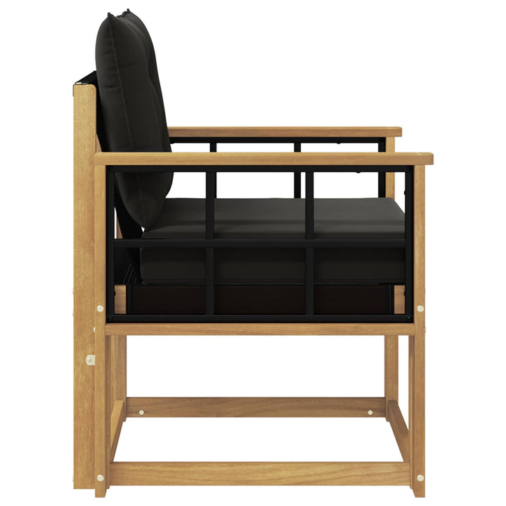 Udendørs sofa Massiv akacietræ og Textilene Hvid