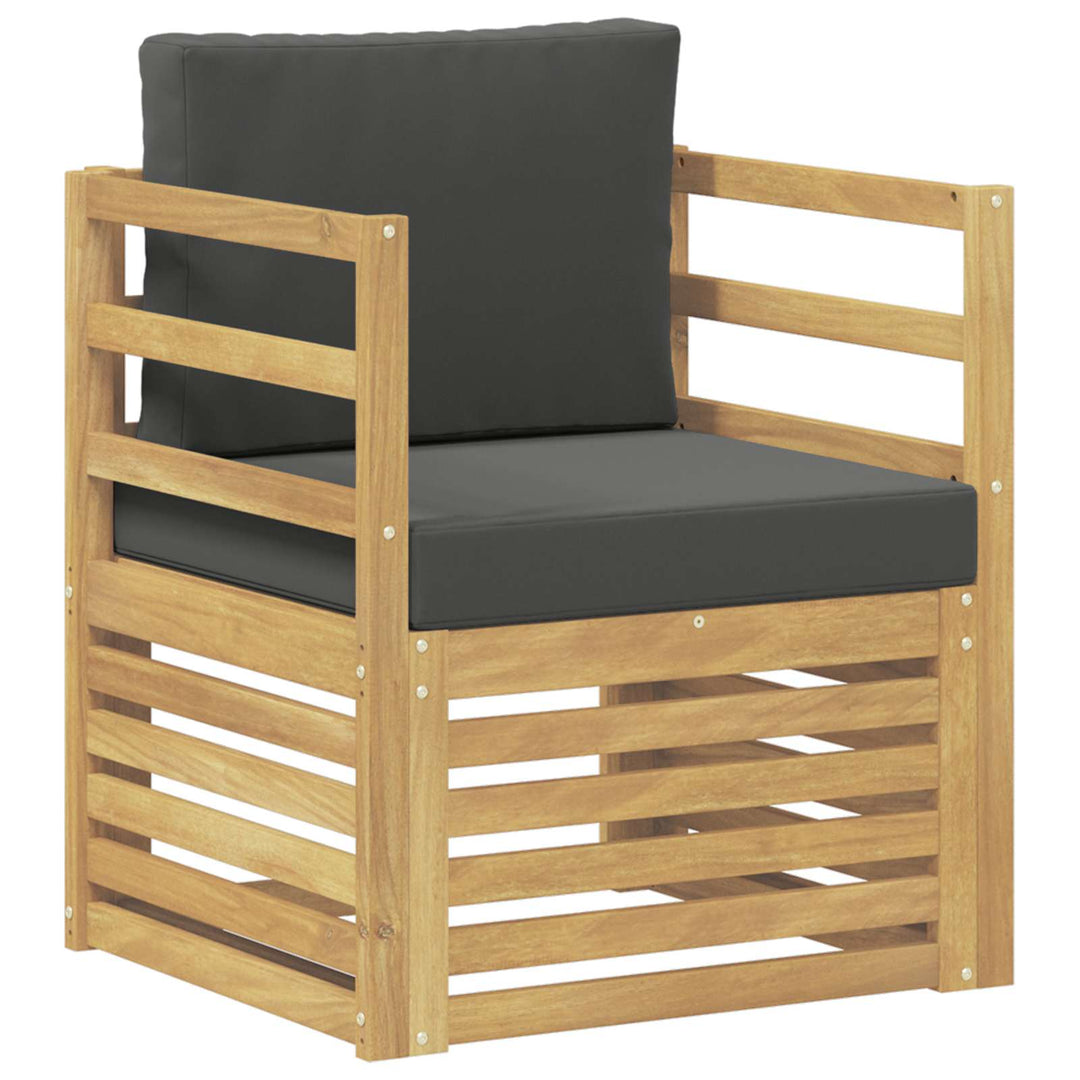 Udendørs sofa Polyester Hvid og antracitgrå