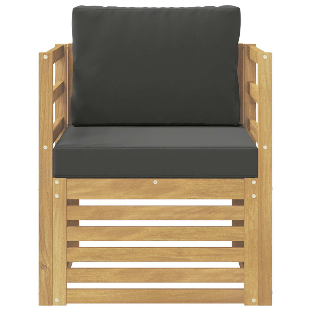 Udendørs sofa Polyester Hvid og antracitgrå