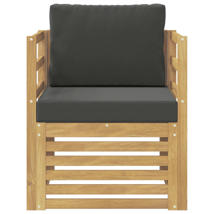 Udendørs sofa Polyester Hvid og antracitgrå