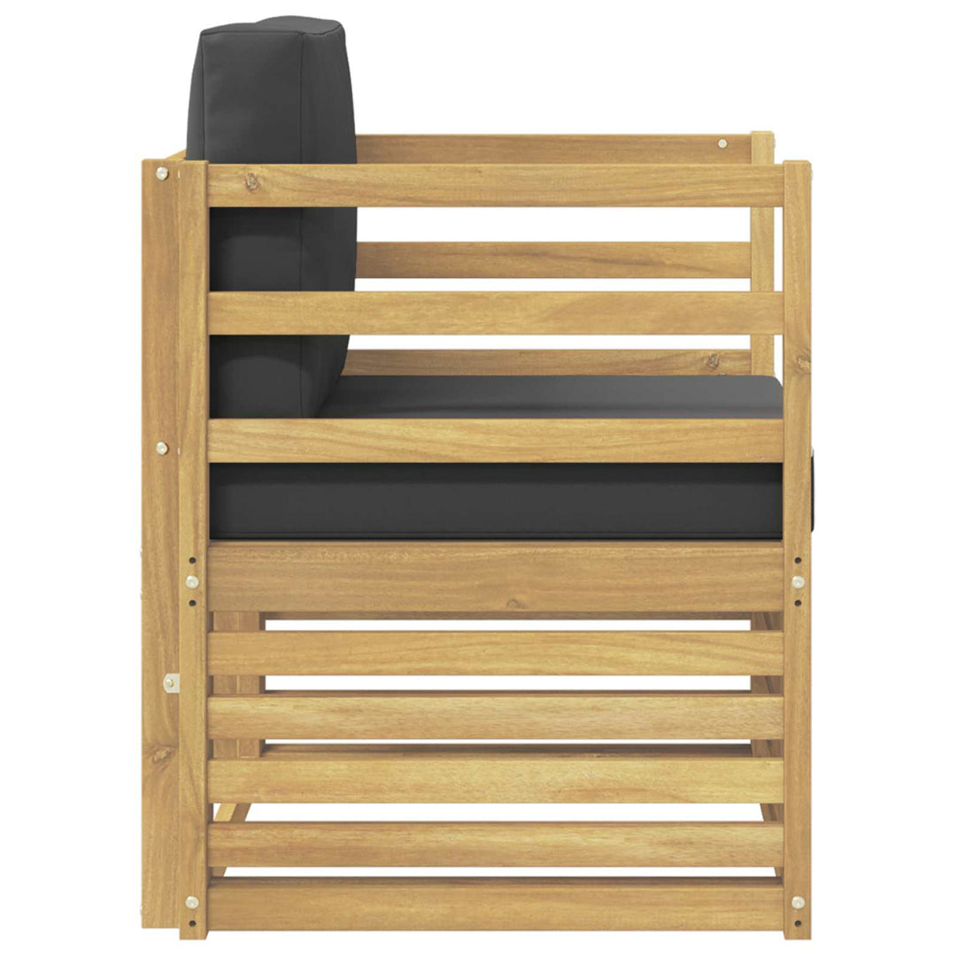 Udendørs sofa Polyester Hvid og antracitgrå