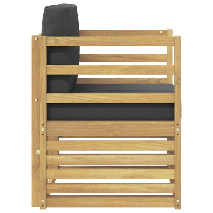 Udendørs sofa Polyester Hvid og antracitgrå