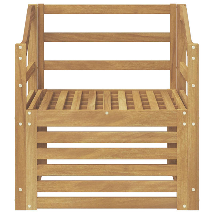 Udendørs sofa Massivt Akacietræ Hvid