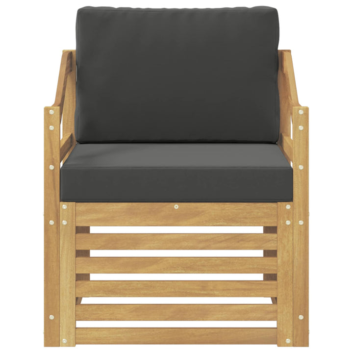 Udendørs sofa Polyester Hvid og antracitgrå