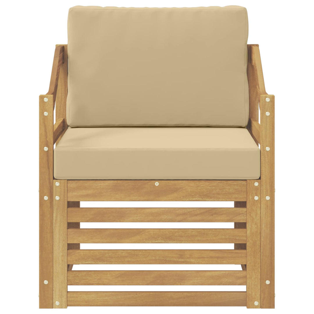 Udendørs sofa Polyester Hvid og beige