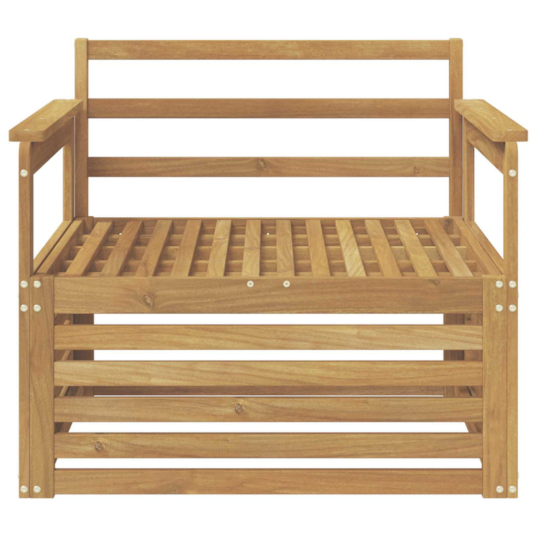 Udendørs sofa Massivt Akacietræ Hvid