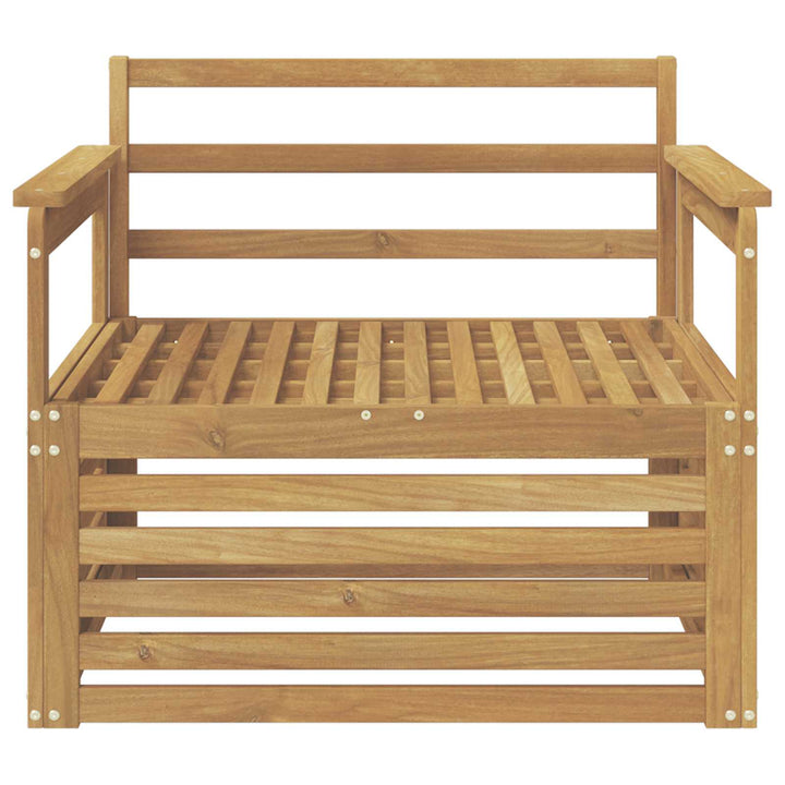 Udendørs sofa Massivt Akacietræ Hvid