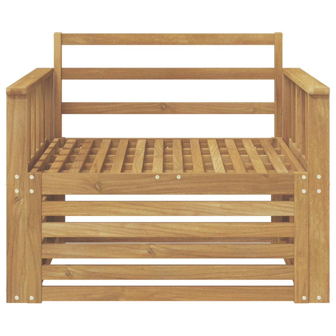 Udendørs sofa Massivt Akacietræ Hvid
