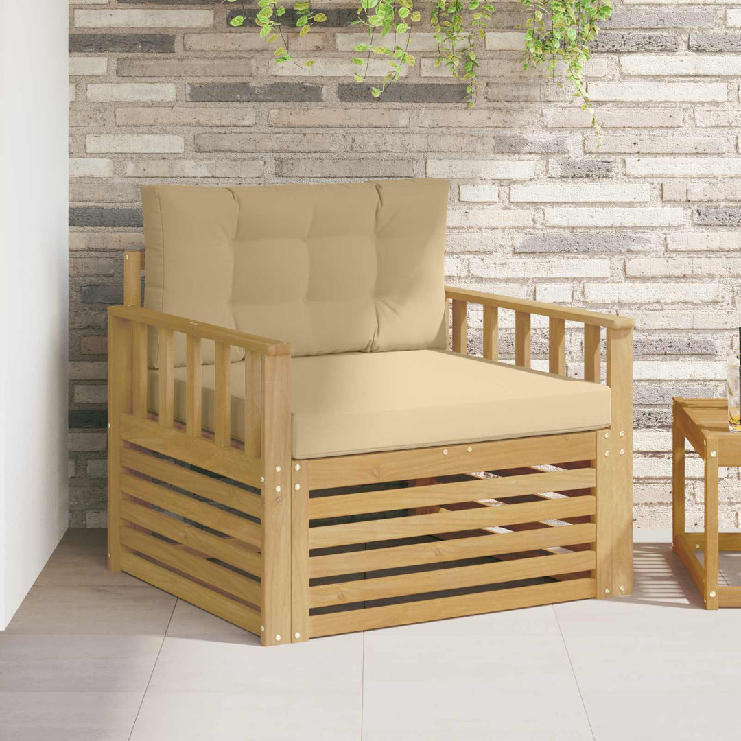 Udendørs sofa Polyester Hvid og beige