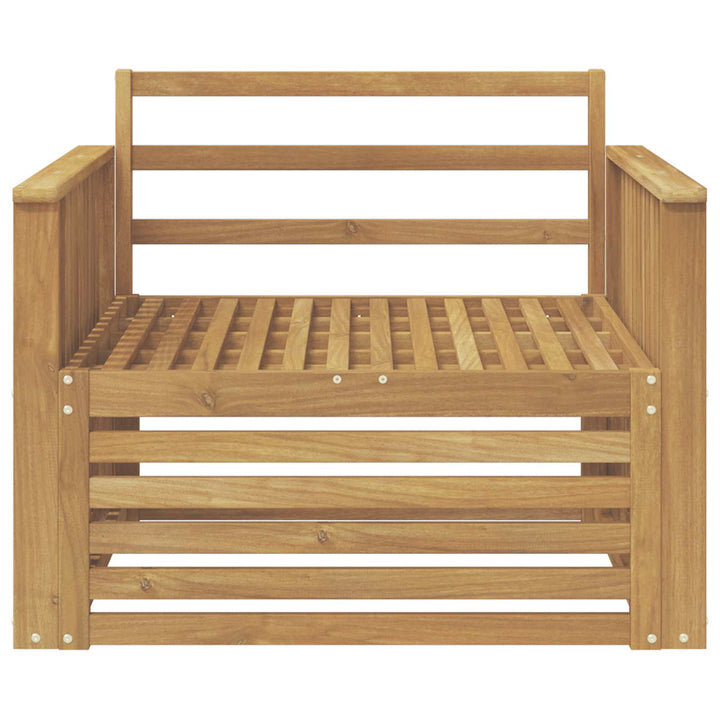 Udendørs sofa Massivt Akacietræ Hvid