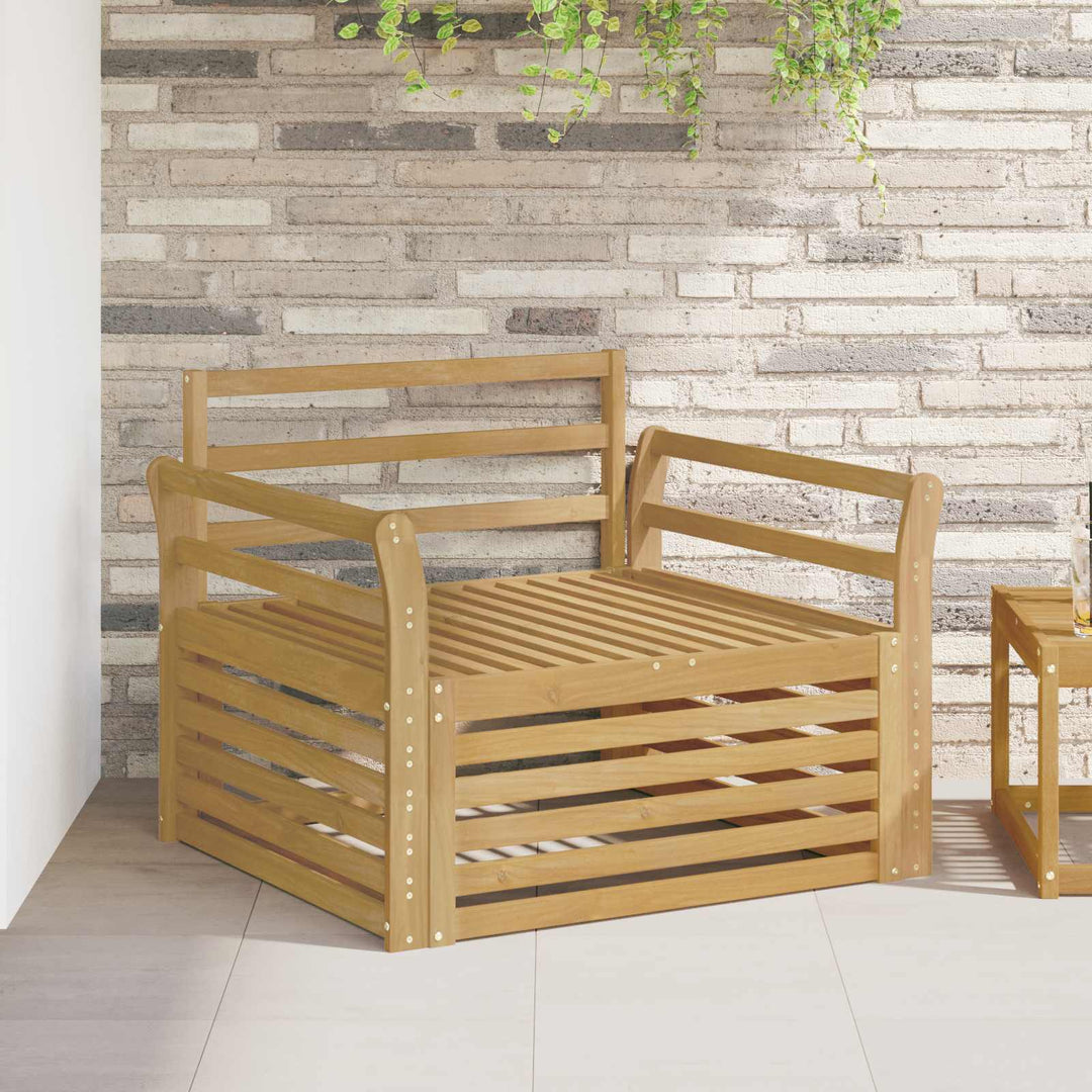 Udendørs sofa Massivt Akacietræ Hvid