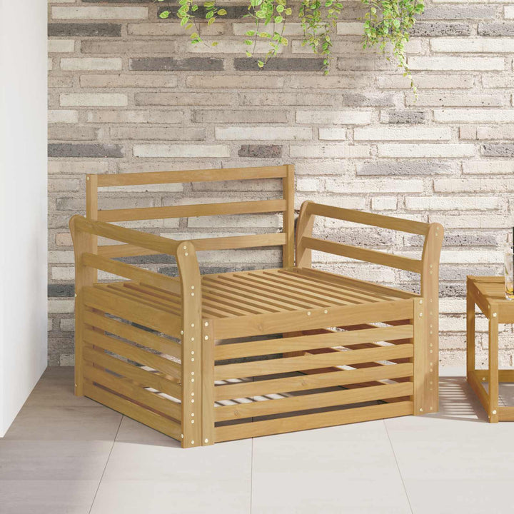 Udendørs sofa Massivt Akacietræ Hvid