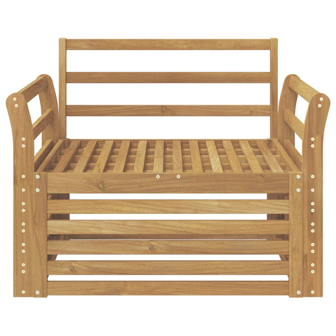 Udendørs sofa Massivt Akacietræ Hvid