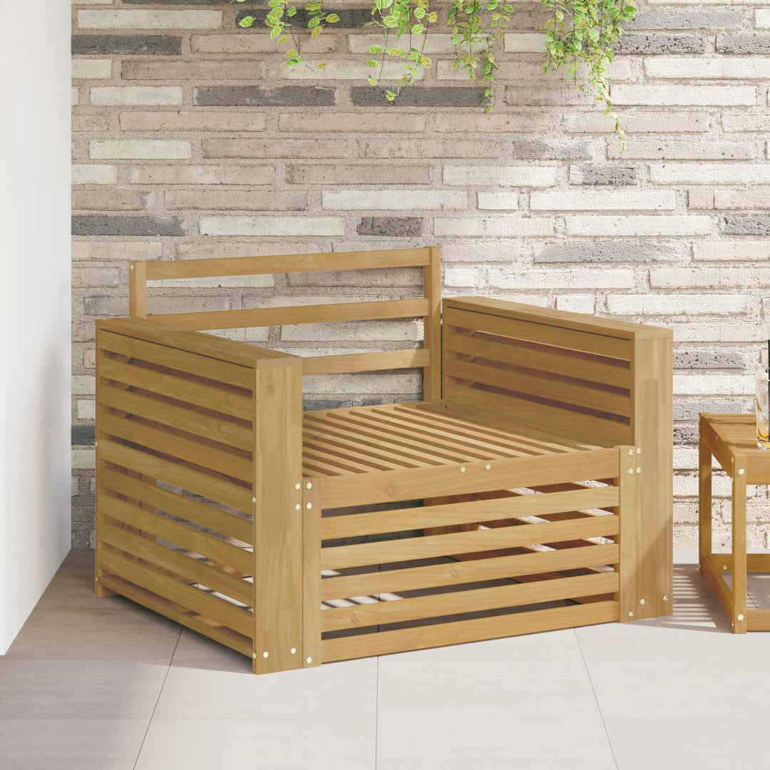 Udendørs sofa Massivt Akacietræ Hvid