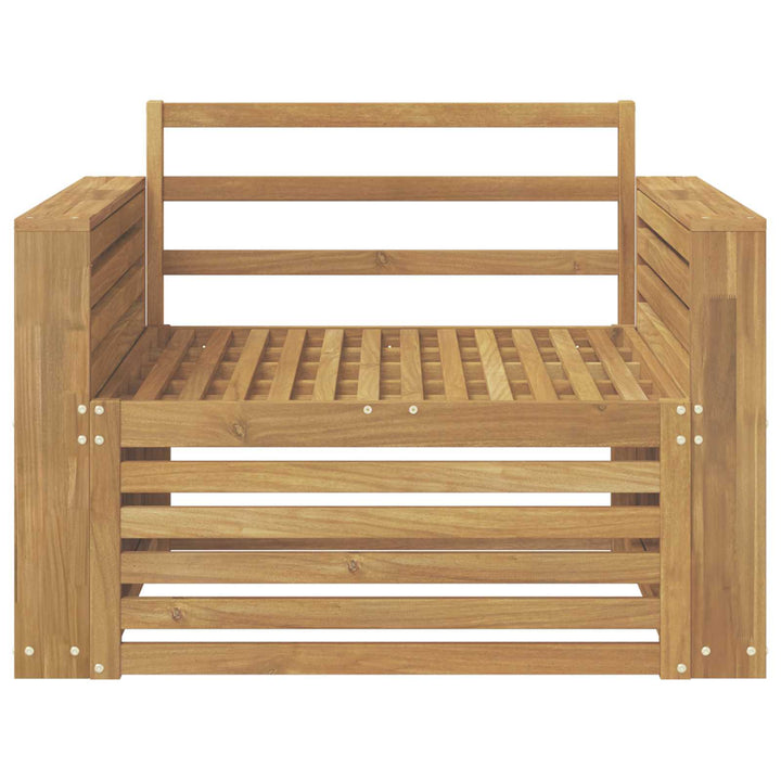 Udendørs sofa Massivt Akacietræ Hvid