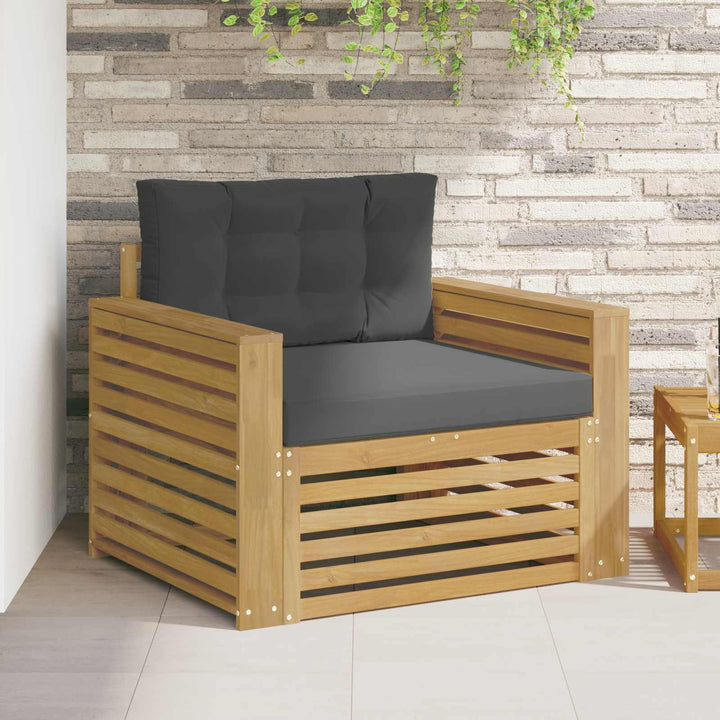 Udendørs sofa Polyester Hvid og antracit