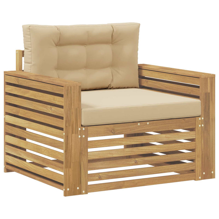 Udendørs sofa Polyester Hvid og Beige
