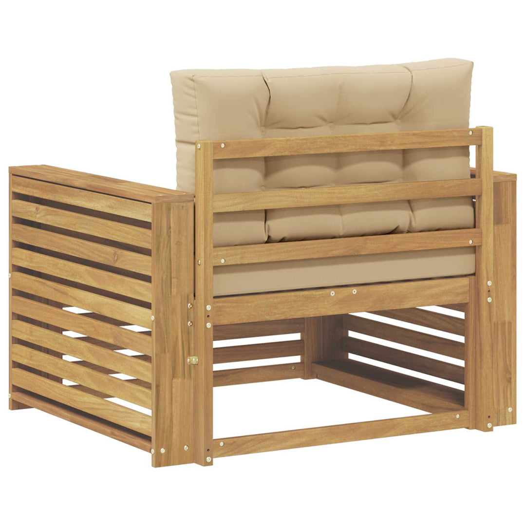 Udendørs sofa Polyester Hvid og Beige