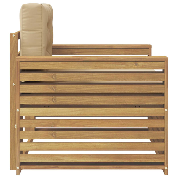 Udendørs sofa Polyester Hvid og Beige