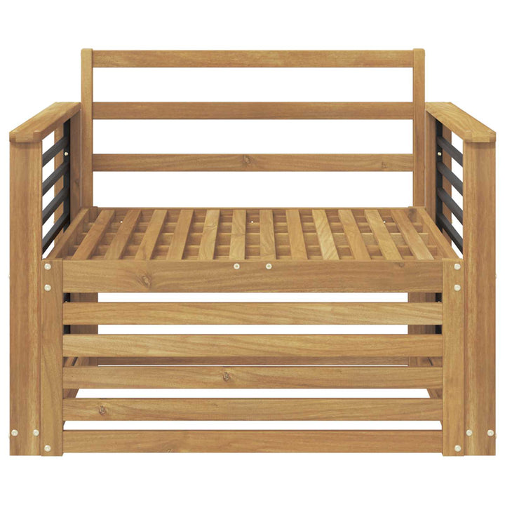 Udendørs sofa Massivt Akacietræ Hvid