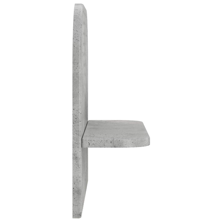 Væghylde 2 stk. Betongrå 41 x 13.5 x 37.5 cm Konstrueret træ