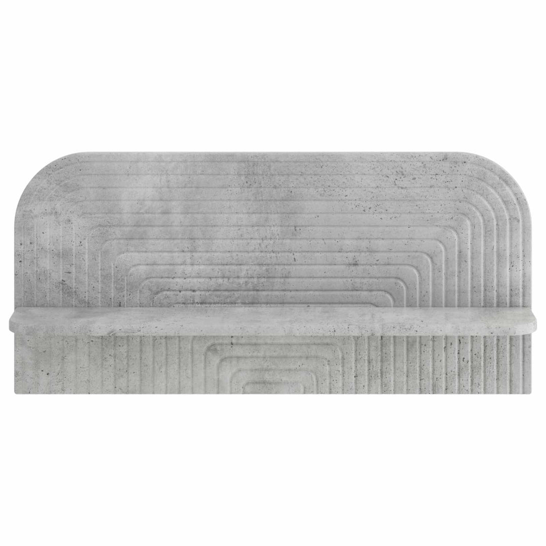 Væghylde 2 stk. Betongrå 80,5 x 13,5 x 37,5 cm Konstrueret træ