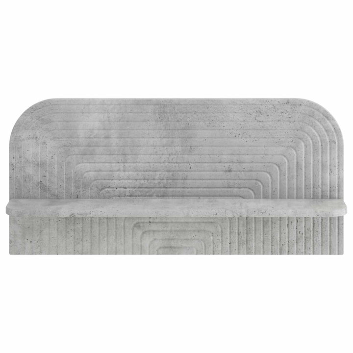 Væghylde 2 stk. Betongrå 80,5 x 13,5 x 37,5 cm Konstrueret træ