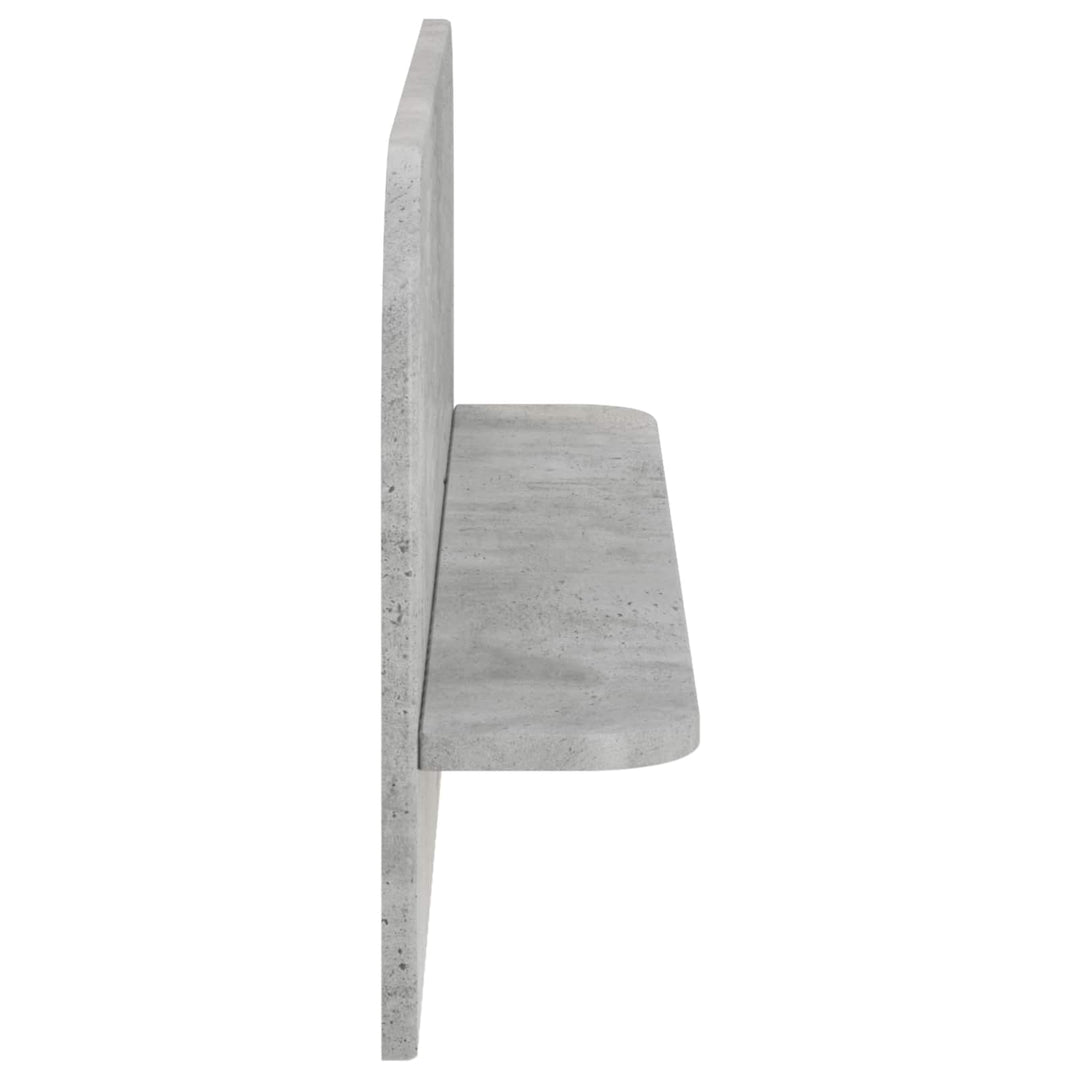 Væghylde 2 stk. Betongrå 80,5 x 13,5 x 37,5 cm Konstrueret træ