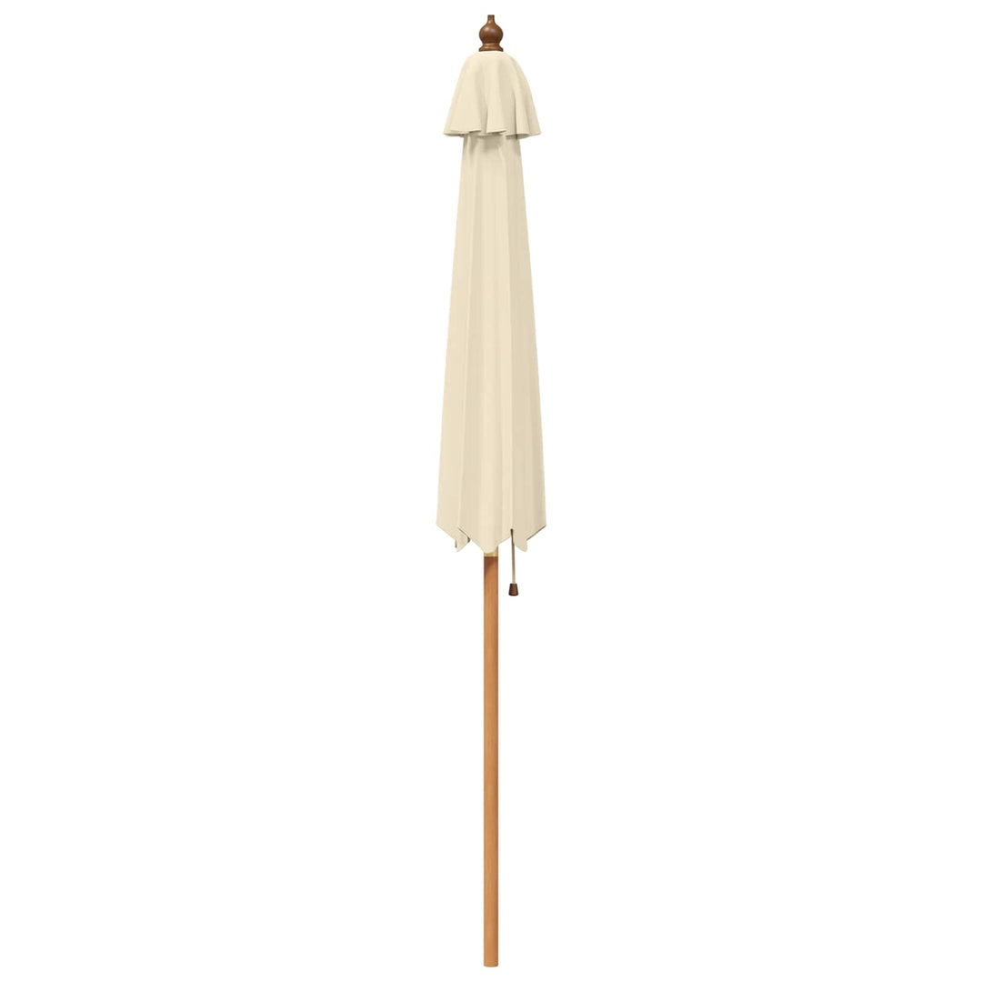 Havesol Ø 270 x 248 cm Massiv Eucalyptus Træ Cremehvid