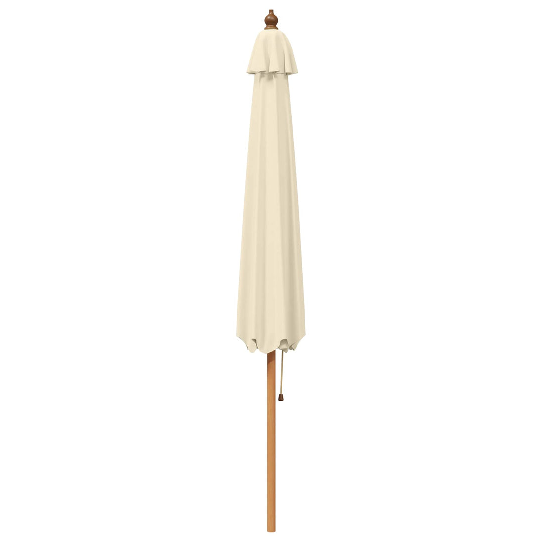 Havesol Ø 300 x 248 cm Massiv Eucalyptus Træ Cremehvid