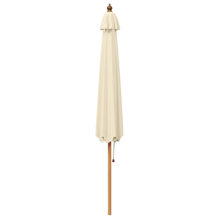 Havesol Ø 300 x 248 cm Massiv Eucalyptus Træ Cremehvid