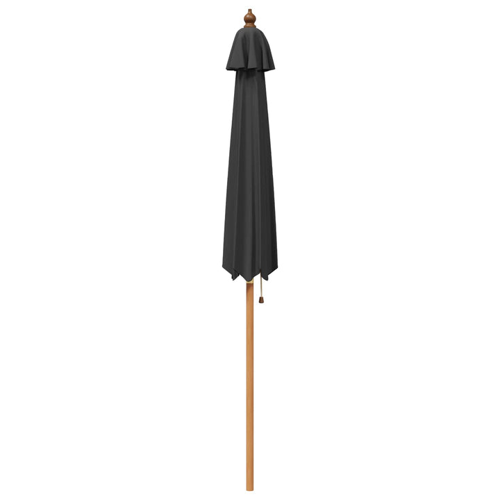 Havesol Ø 270 x 248 cm Massiv Eucalyptus Træ Antracit