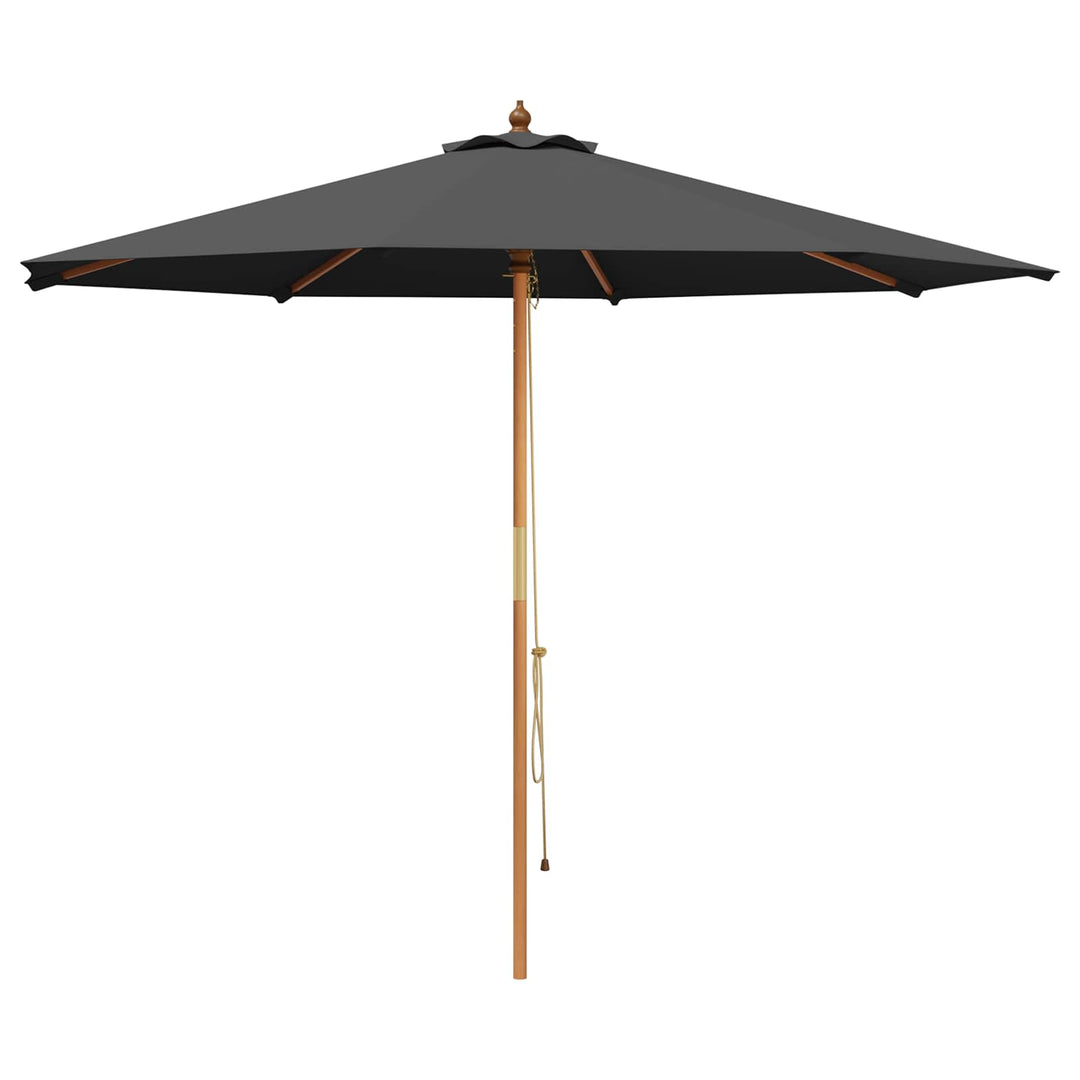 Havesol Ø 300 x 248 cm Massiv Eucalyptus Træ Antracit